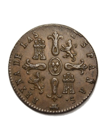 ISABEL II - 8 Maravedís 1843 Segovia