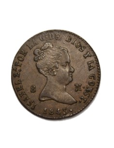 ISABEL II - 8 Maravedís 1843 Segovia