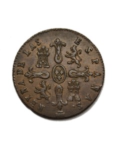ISABEL II - 8 Maravedís 1844 Segovia 2