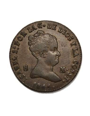 ISABEL II - 8 Maravedís 1844 Segovia