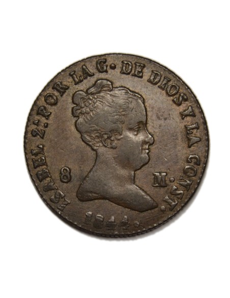 ISABEL II - 8 Maravedís 1844 Segovia