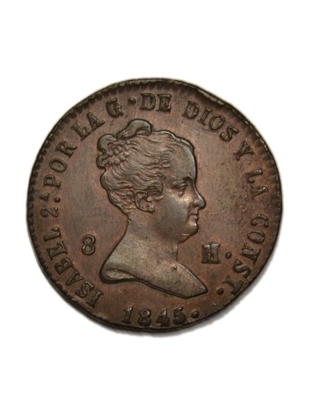 ISABEL II - 8 Maravedís 1845 Segovia