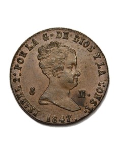 ISABEL II - 8 Maravedís 1847 Segovia