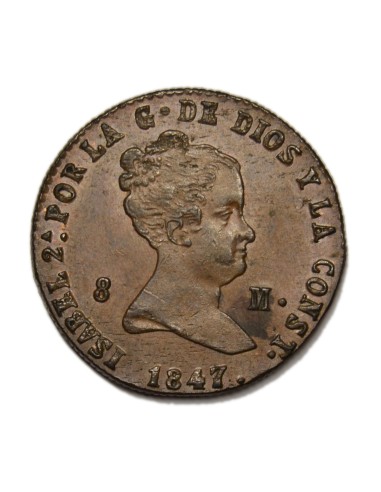 ISABEL II - 8 Maravedís 1847 Segovia