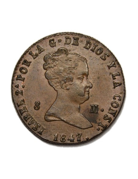ISABEL II - 8 Maravedís 1847 Segovia