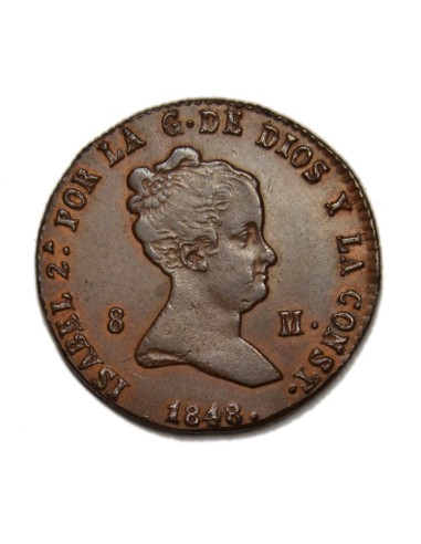 ISABEL II - 8 Maravedís 1848 Segovia