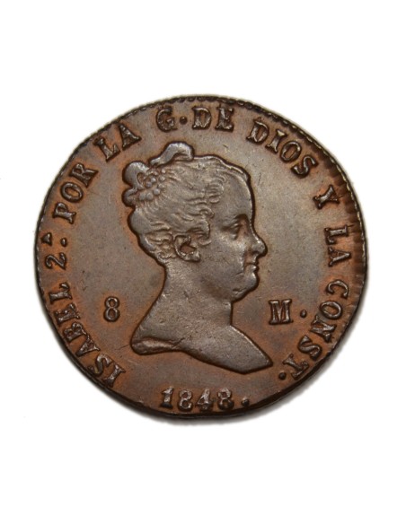 ISABEL II - 8 Maravedís 1848 Segovia