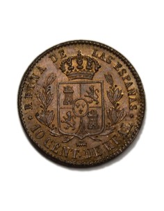 ISABEL II - 10 Céntimos de Real 1863 Segovia 2