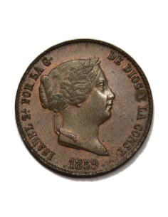 ISABEL II - 25 Céntimos de Real 1859 Segovia