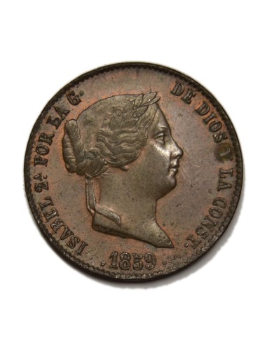ISABEL II - 25 Céntimos de Real 1859 Segovia