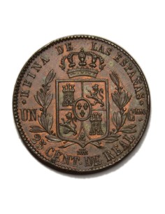 ISABEL II - 25 Céntimos de Real 1859 Segovia 2