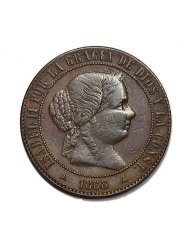 ISABEL II - 5 Céntimos de Escudo 1868 Segovia