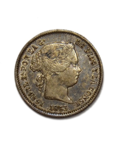ISABEL II - 1 Real 1863 Barcelona