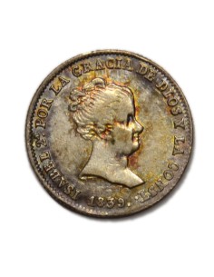 ISABEL II - 1 Real 1839 Madrid