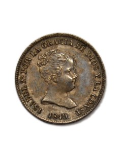 ISABEL II - 1 Real 1849 Madrid