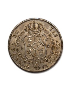 ISABEL II - 1 Real 1849 Madrid 2