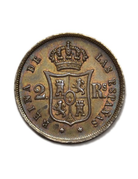ISABEL II - 2 Reales 1855 Madrid