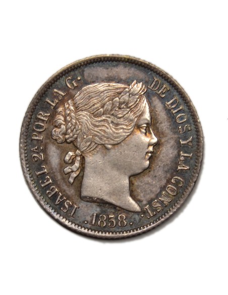 ISABEL II - 4 Reales 1858 Madrid