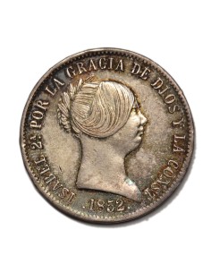 ISABEL II - 10 Reales 1852 Barcelona