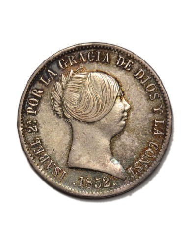 ISABEL II - 10 Reales 1852 Barcelona