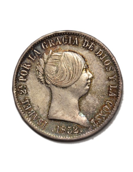 ISABEL II - 10 Reales 1852 Barcelona