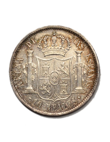 ISABEL II - 10 Reales 1852 Barcelona