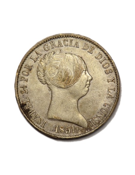 ISABEL II - 10 Reales 1851 Madrid