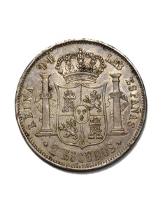 ISABEL II -  2 Escudos 1867 Madrid 2