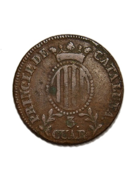 ISABEL II -  3 Cuartos 1836 Barcelona