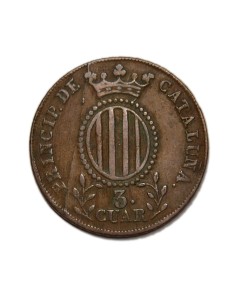 ISABEL II - 3 Cuartos 1839 Barcelona 2