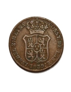ISABEL II - 3 Cuartos 1839 Barcelona