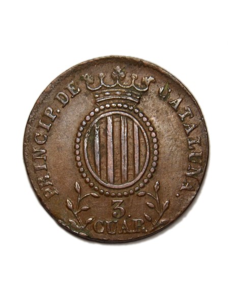 ISABEL II - 3 Cuartos 1841 Barcelona