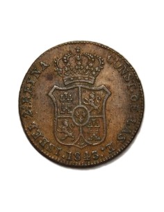 ISABEL II - 3 Cuartos 1843 Barcelona