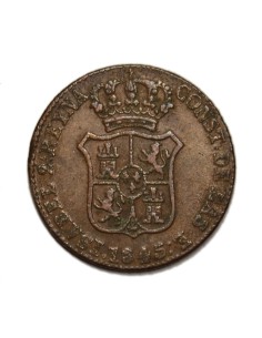 ISABEL II - 3 Cuartos 1845 Barcelona