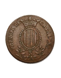 ISABEL II - 3 Cuartos 1846 Barcelona 2