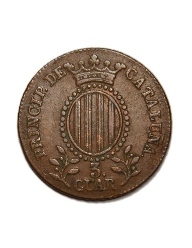 ISABEL II - 3 Cuartos 1846 Barcelona