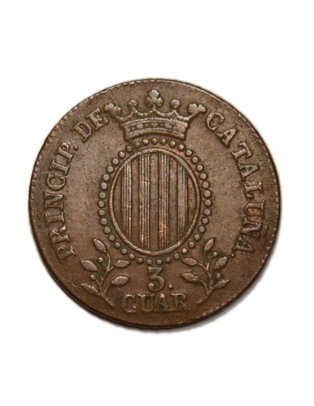 ISABEL II - 3 Cuartos 1846 Barcelona