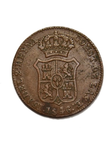 ISABEL II - 3 Cuartos 1846 Barcelona