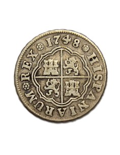 FERNANDO VI - 1 Real 1748 Madrid 2