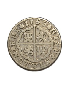 FERNANDO VI - 2 Reales 1758 Sevilla 2