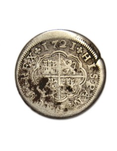 FELIPE V -  1 Real 1721 Segovia 2
