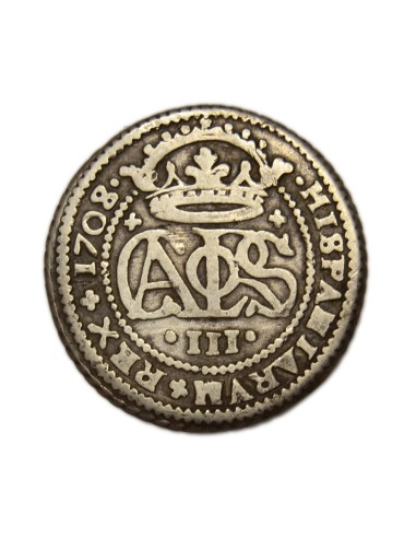 CARLOS III PRETENDIENTE - 2 REALES 1708 Barcelona