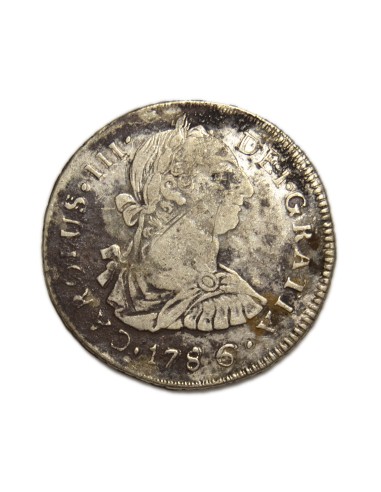 CARLOS III - 2 Reales 1786 Potosí