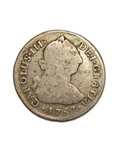 CARLOS III - 2 Reales 1787 Lima