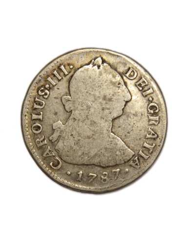 CARLOS III - 2 Reales 1787 Lima