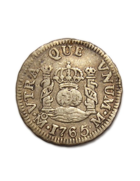 CARLOS III - 1/2 Real 1765 México