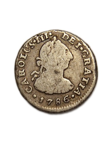 CARLOS III - 1/2 Real 1786 Lima