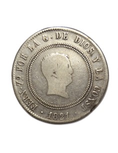 FERNANDO VII - 10 Reales 1821 Madrid