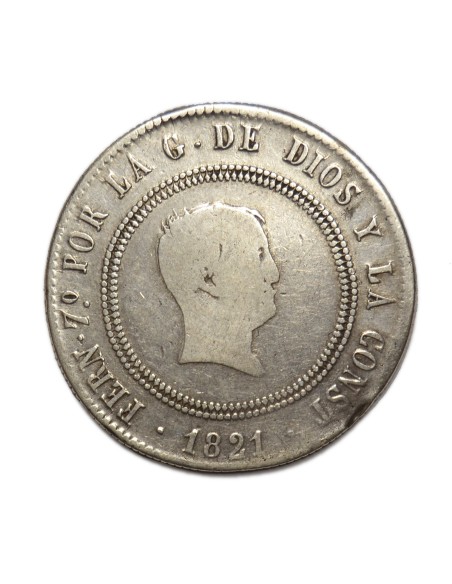 FERNANDO VII - 10 Reales 1821 Madrid