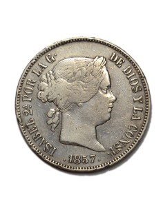 ISABEL II -  20 Reales 1857 Madrid